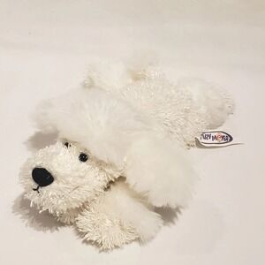 Mary Meyer 9" White Floppy Poodle‎ Plush 2003 Shaggy Fur Preowned